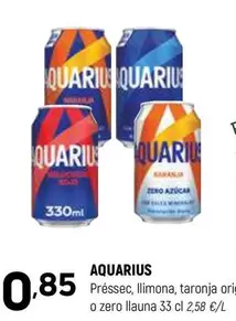 Aquarius - Préssec, Llimona, Taronja O Zero Llana
