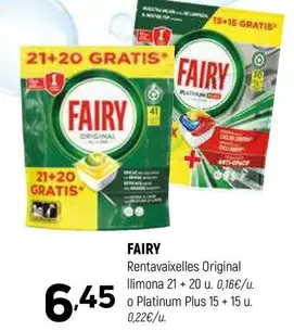 Fairy - Rentavaixelles Original Llimona 21 +20 U. O Platinum Plus 15 + 15 U.