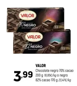 Valor - Chocolate Negro 70% Cacao