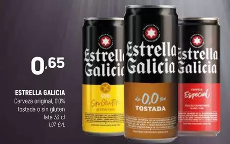 Estrella Galicia - Cerveza Original, 100% Tostada O Sin Gluten
