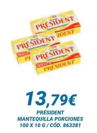 Président - Mantequilla Porciones