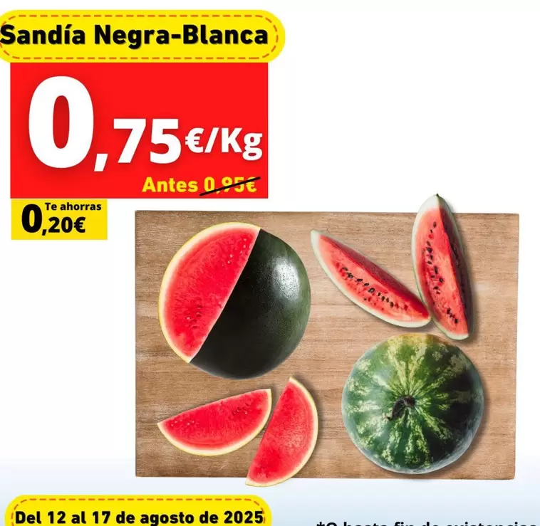 Sandía Negra-blanca