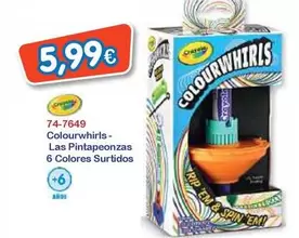 Colourwhirls Las Pintapeonzas 6 Colores Surtidos