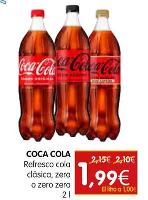 Coca-Cola - Refresco Cola Clasica, Zero O Zero Zero