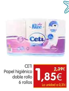Ceti - Papel Higiénico Doble Rollo