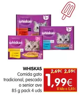 Whiskas - Comida Gato Tradicional/ Pescado O Senior Ave