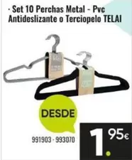 Set 10 Perchas Metal - Pvc Antideslizante O Terciopelo