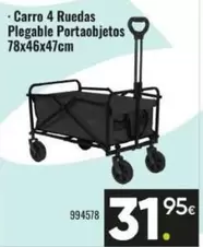 Carro 4 Ruedas Plegable Portaobjetos