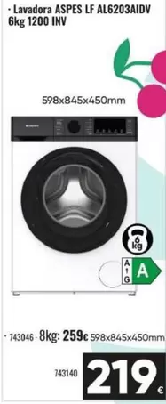 Aspes - Lavadora Lf Al6203aijdv