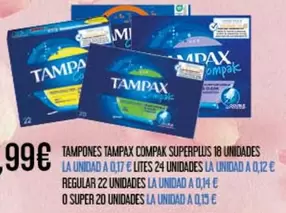 Tampax - Tampones Compak Superplus 18 Unidades