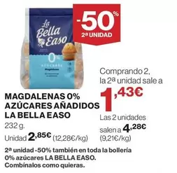 La Bella Easo - Magdalenas 0% Azucares Anadidos