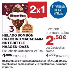Häagen-Dazs - Helado Bombon Cracking Macadamia Nut Brittle