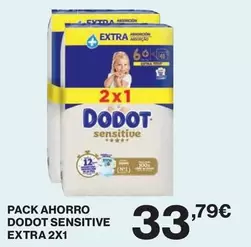 Dodot - Pack Ahorro Sensitive Extra 2x