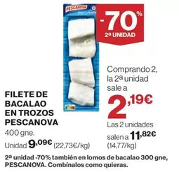 Pescanova - Filete De Bacalao En Trozos