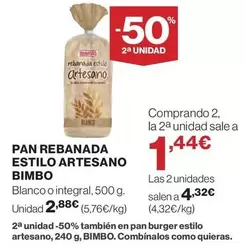 Bimbo - Pan Rebanada Estilo Artesano