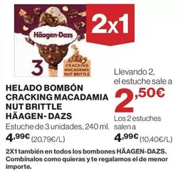 Häagen-Dazs - Helado Bombon Cracking Macadamia Nut Brittle
