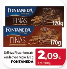 Fontaneda - Galletas Finas Chocolate Con Leche O Negro