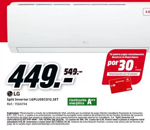 LG - Split Inverter Lepluseco12,set