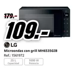 LG - Microondas Con Grill MH6535GIB
