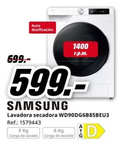 Samsung - Lavadora Secadora WD90DG6B85BEU3
