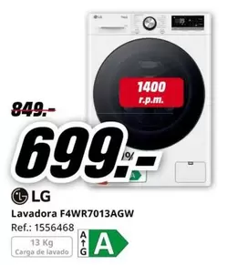 LG - Lavadora F4wr7013agw