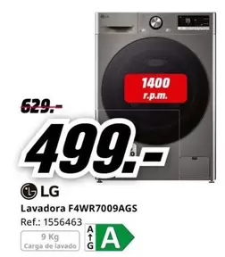 LG - Lavadora F4wr7009ags