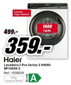 Haier - Lavadora I-pro Series 3 HW90-BP14939-S