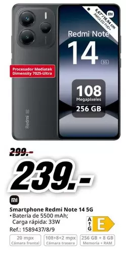 Xiaomi - Smartphone Redmi Note 14 5g