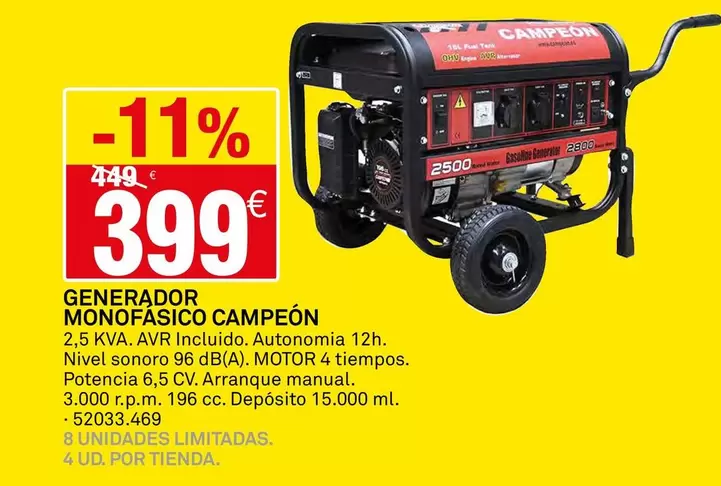 Campeón - Generador Monofasico