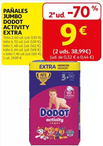 Dodot - Pañales Jumbo Activity Extra