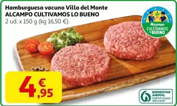 Alcampo - Cultivamos Lo Bueno Hamburguesa Vacuno Villa Del Monte