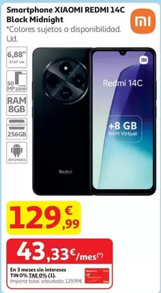 Xiaomi - Smartphone Redmi 14c Black Midnight