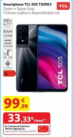 TCL - Smartphone  50S T509K3
