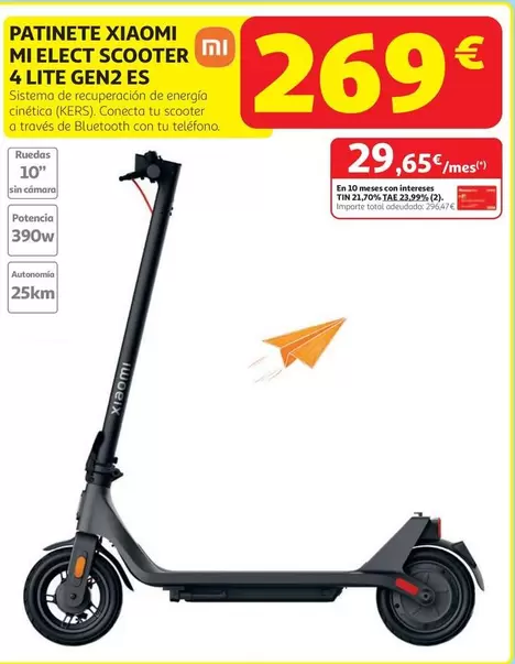 Xiaomi - Patinete  Mi Eletc Scooter 4 Lite Gen2 Es