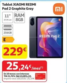 Xiaomi - Tablet Redmi Pad 2 Graphite Gray