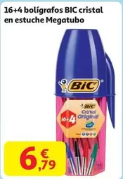 BIC - 16+4 Boligrafos Cristal En Estuche Megatubo
