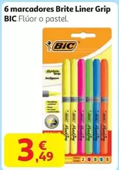 BIC - 6 Marcadores Brite Liner Grip