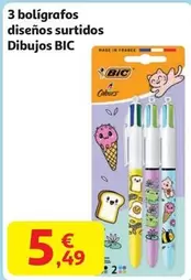 BIC - 3 Boligrafos Diseños Surtidos