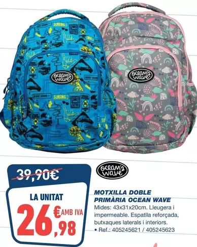 Ocean Wave - Motxilla Doble Primaria