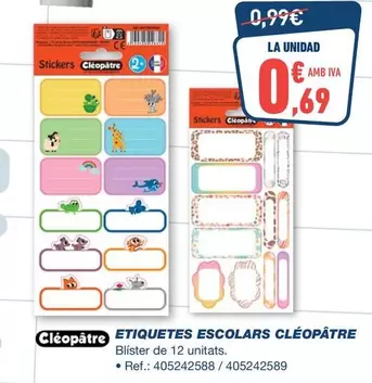 Cléopâtre - Etiquetes Escolars 