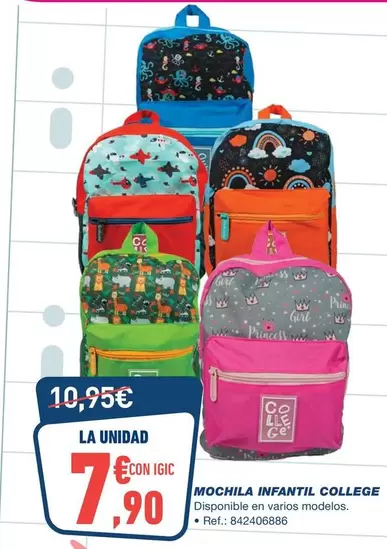 College - Mochila Infantil
