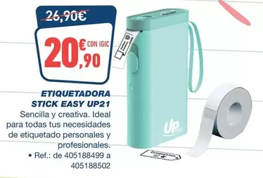 Etiquetadora Stick Easy UP21
