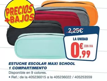 Estuche Escolar Maxi School 1 Compartimento