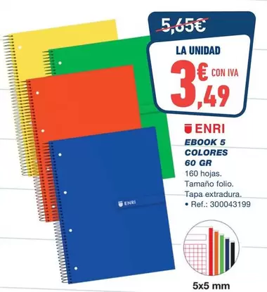 Enri - Ebook 5 Colores 60 Gr
