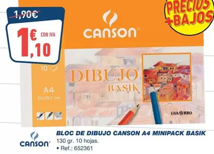 Canson - Bloc De Dibujo A4 Minipack Basik