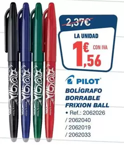 Pilot - Bolígrafo Borrable Frixion Ball