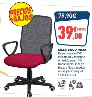 Silla Coco Roja