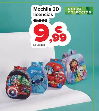 Mochila 3d Licencias