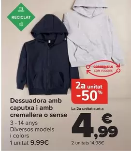 Sudadera Con Capucha Con O Sin Cremallera
