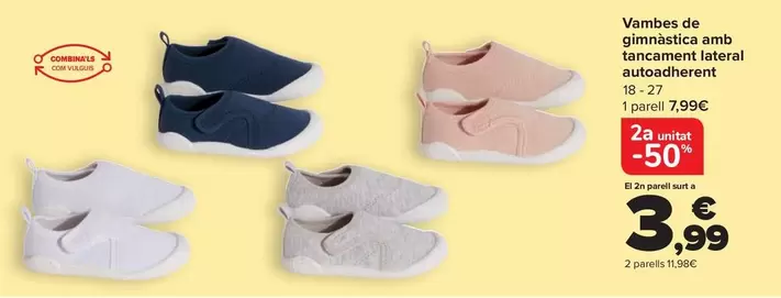 Tex - Zapatillo De Gimnasia Con Lateral Autodherente